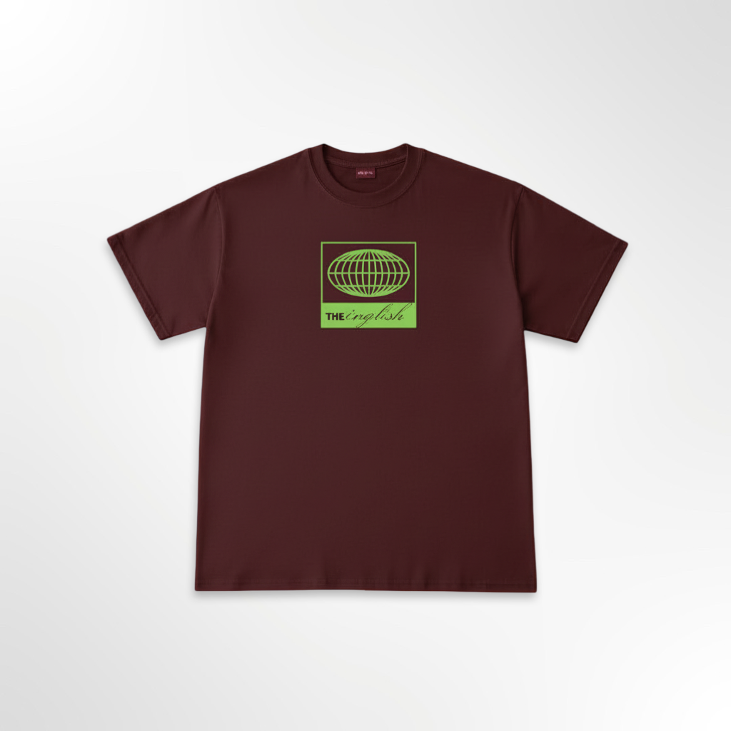 nau tshirt (maroon/lime) PRE ORDER