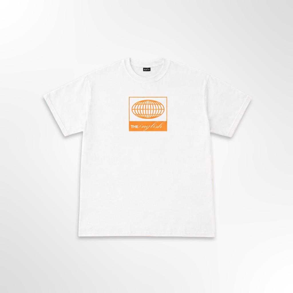 nau tshirt (white/mandarin) PRE ORDER
